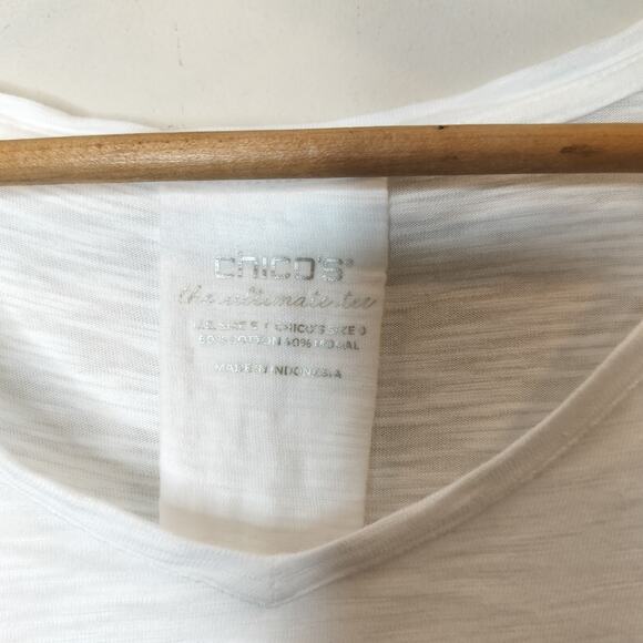 Chico's The Ultimate Tee Shirt Cotton Modal Hi Low - Picture 6 of 11